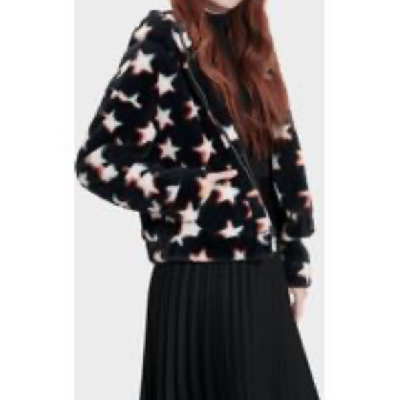 UGG Women's Faux Fur Long Sleeve Hoodie Jacket - Picture 8 of 16